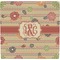 Chevron & Fall Flowers Ceramic Tile Hot Pad (Personalized)