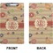 Chevron & Fall Flowers Clipboard (Legal) (Front + Back)