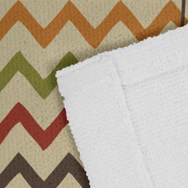 Chevron & Fall Flowers Close up of Fabric