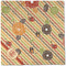 Chevron & Fall Flowers Cloth Napkins - Personalized Dinner (Full Open)