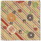 Chevron & Fall Flowers Cloth Napkins - Personalized Lunch (Single Full Open)