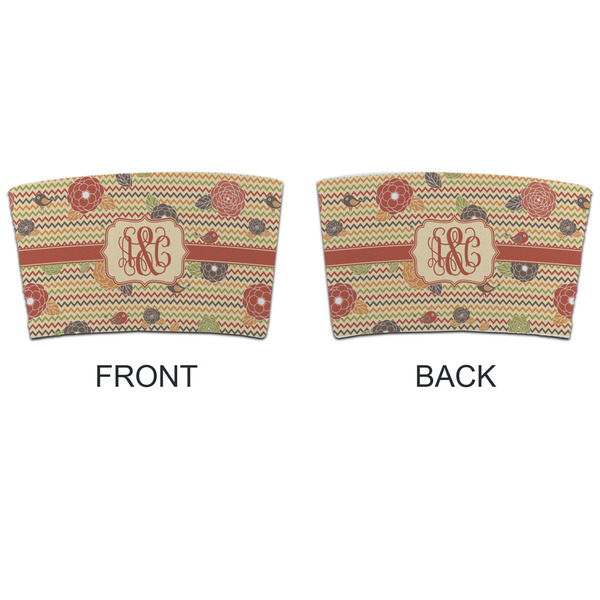 Chevron & Fall Flowers Coffee Cup Sleeve - APPROVAL