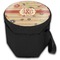Chevron & Fall Flowers Collapsible Personalized Cooler & Seat (Closed)