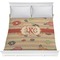Chevron & Fall Flowers Comforter - Full / Queen (Personalized)