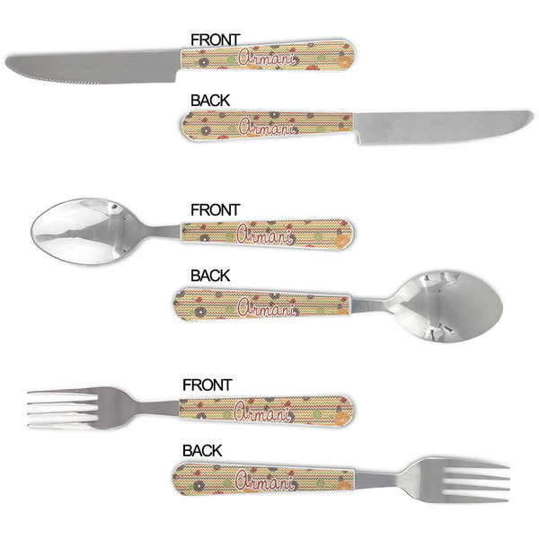Chevron & Fall Flowers Cutlery Set - APPROVAL