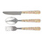 Chevron & Fall Flowers Cutlery Set - FRONT