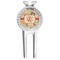 Chevron & Fall Flowers Golf Divot Tool & Ball Marker (Personalized)