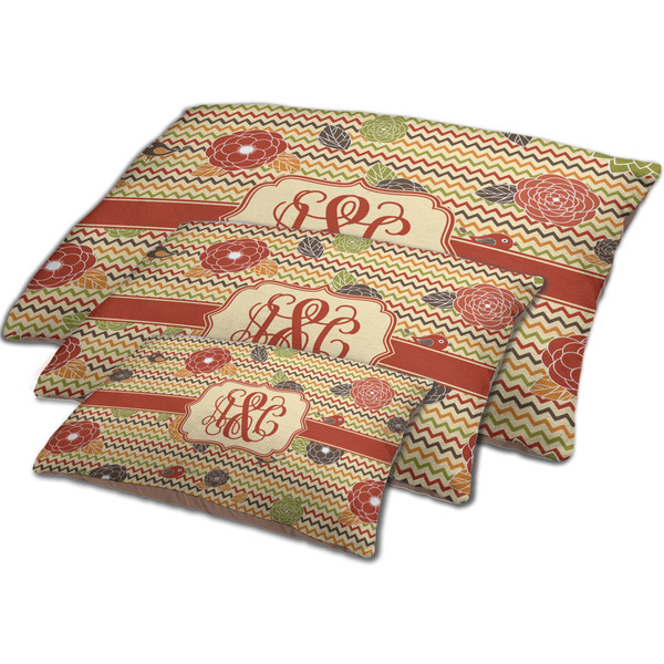 Chevron & Fall Flowers Dog Beds - MAIN (sm, med, lrg)