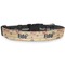 Chevron & Fall Flowers Deluxe Dog Collar (Personalized)