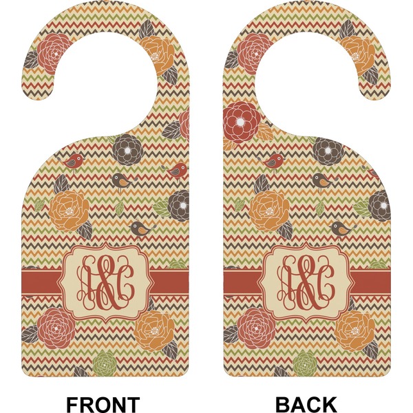 Chevron & Fall Flowers Door Hanger (Approval)