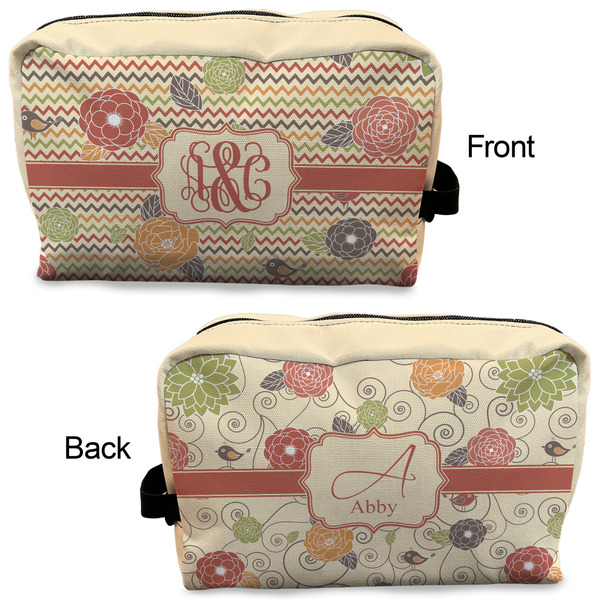 Chevron & Fall Flowers Dopp Kit - Approval