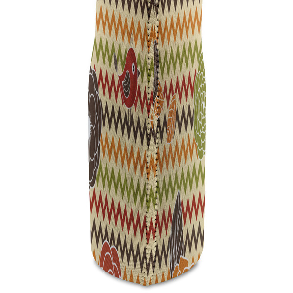 Chevron & Fall Flowers Double Wine Tote - DETAIL 2 (new)