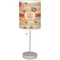 Chevron & Fall Flowers Drum Lampshade with base included