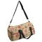 Chevron & Fall Flowers Duffel Bag (Personalized)