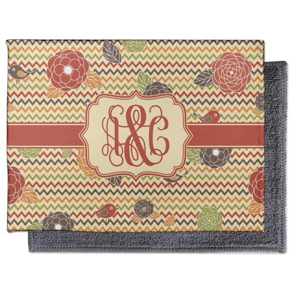 Chevron & Fall Flowers Electronic Screen Wipe - Flat
