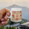 Chevron & Fall Flowers Espresso Cup - 3oz LIFESTYLE (new hand)
