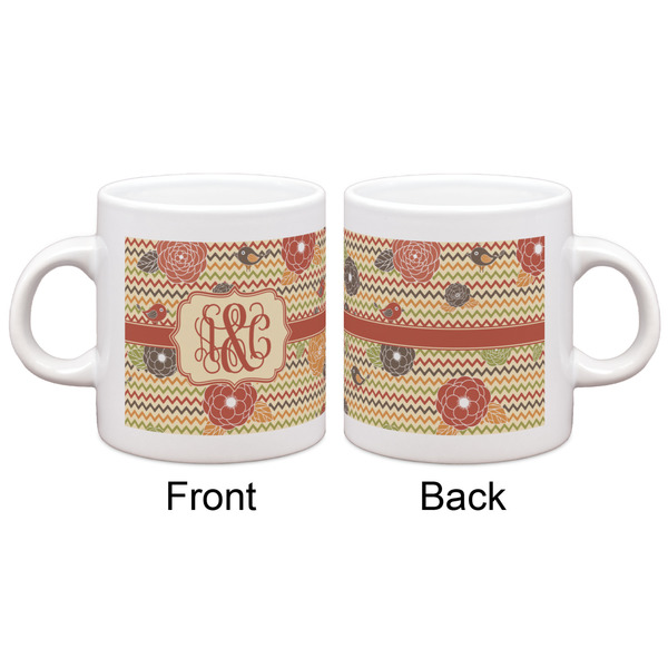 Chevron & Fall Flowers Espresso Cup - Apvl