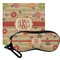 Chevron & Fall Flowers Eyeglass Case & Cloth Set