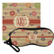 Chevron & Fall Flowers Eyeglass Case & Cloth (Personalized)