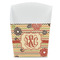Chevron & Fall Flowers French Fry Favor Box - Front View