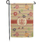 Chevron & Fall Flowers Garden Flag (Personalized)