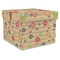 Chevron & Fall Flowers Gift Boxes with Lid - Canvas Wrapped - X-Large - Front/Main