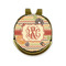 Chevron & Fall Flowers Golf Ball Marker - Hat Clip - Gold