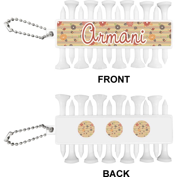 Chevron & Fall Flowers Golf Buddy (Approval)