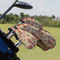 Chevron & Fall Flowers Golf Club Cover - Set of 9 - On Clubs
