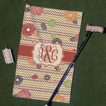 Chevron & Fall Flowers Golf Towel Gift Set (Personalized)