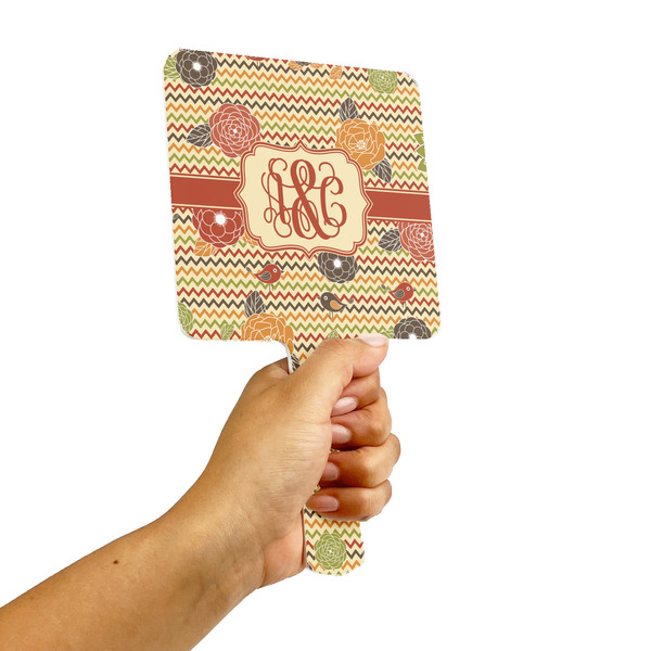 Chevron & Fall Flowers Hand Mirrors - Alt View