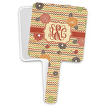 Chevron & Fall Flowers Hand Mirror (Personalized)