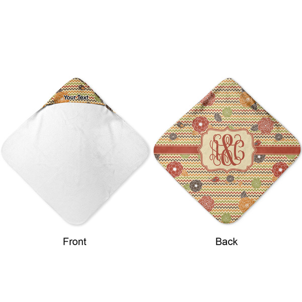 Chevron & Fall Flowers Hooded Baby Towel- Approval