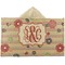 Chevron & Fall Flowers Kids Hooded Towel (Personalized)
