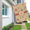 Chevron & Fall Flowers House Flags - Double Sided - LIFESTYLE