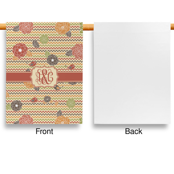 Chevron & Fall Flowers House Flags - Single Sided - APPROVAL