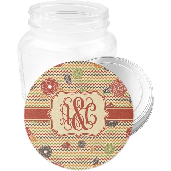 Chevron & Fall Flowers Jar Opener - Main