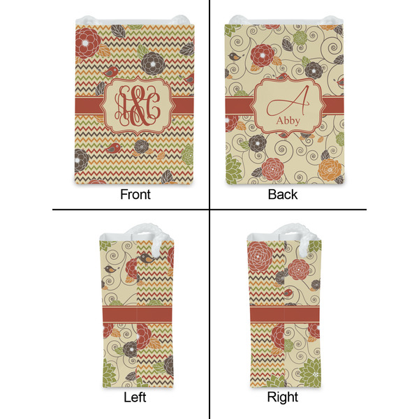 Chevron & Fall Flowers Jewelry Gift Bag - Matte - Approval