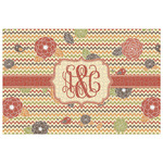 Chevron & Fall Flowers Jigsaw Puzzle - 1000-piece (Personalized)