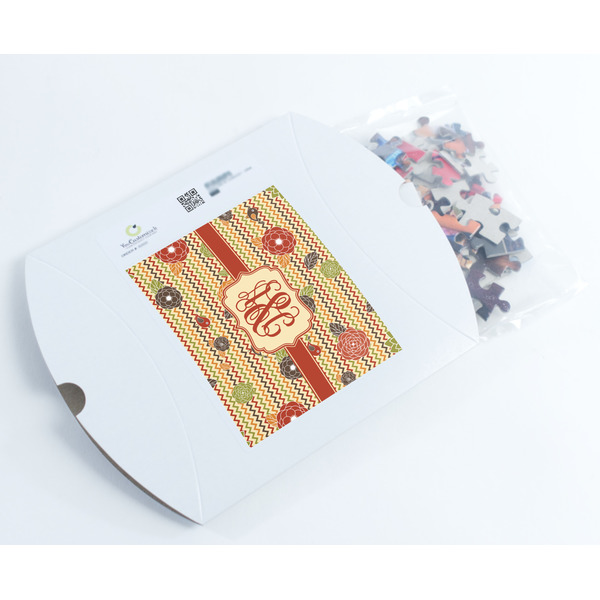 Chevron & Fall Flowers Jigsaw Puzzle 110 Piece - Box