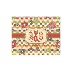 Chevron & Fall Flowers 252 pc Jigsaw Puzzle (Personalized)