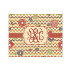 Chevron & Fall Flowers 500 pc Jigsaw Puzzle (Personalized)