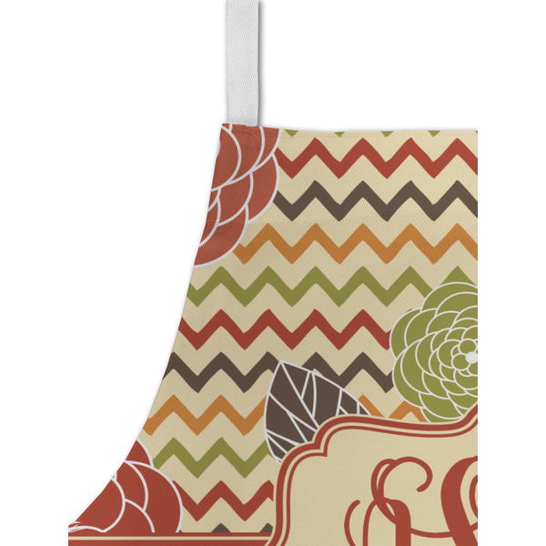 Chevron & Fall Flowers Kid's Aprons - Detail