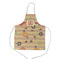 Chevron & Fall Flowers Kid's Apron - Medium (Personalized)