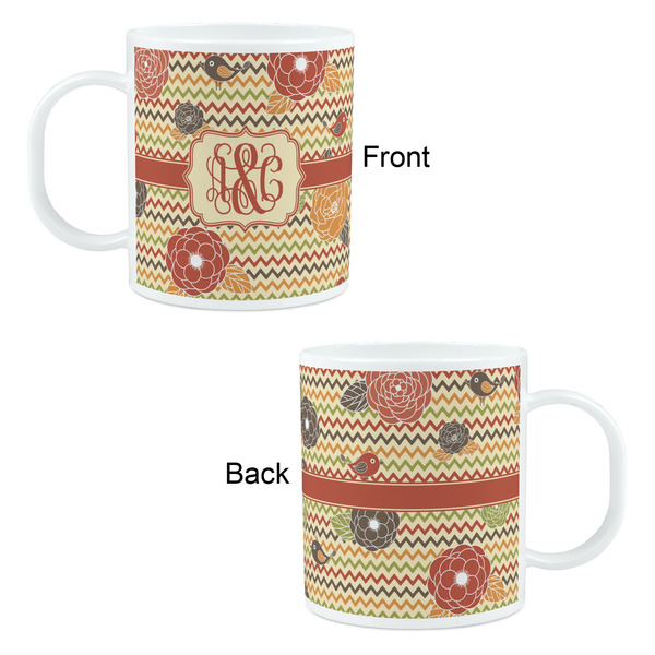 Chevron & Fall Flowers Kid's Mug - Apvl