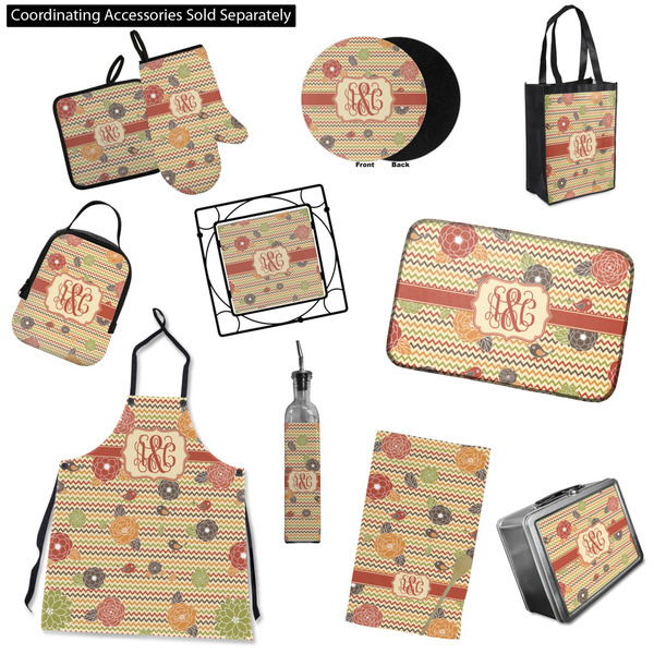 Chevron & Fall Flowers Kitchen Accessories & Decor