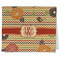 Chevron & Fall Flowers Kitchen Towel - Poly Cotton w/ Couple's Names
