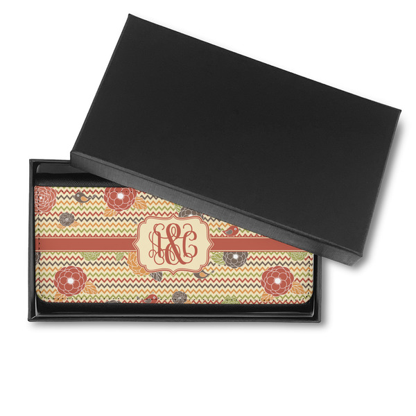 Chevron & Fall Flowers Ladies Wallet - in box