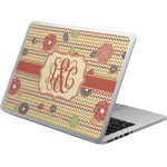 Chevron & Fall Flowers Laptop Skin - Custom Sized (Personalized)