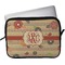 Chevron & Fall Flowers Laptop Sleeve / Case (Personalized)